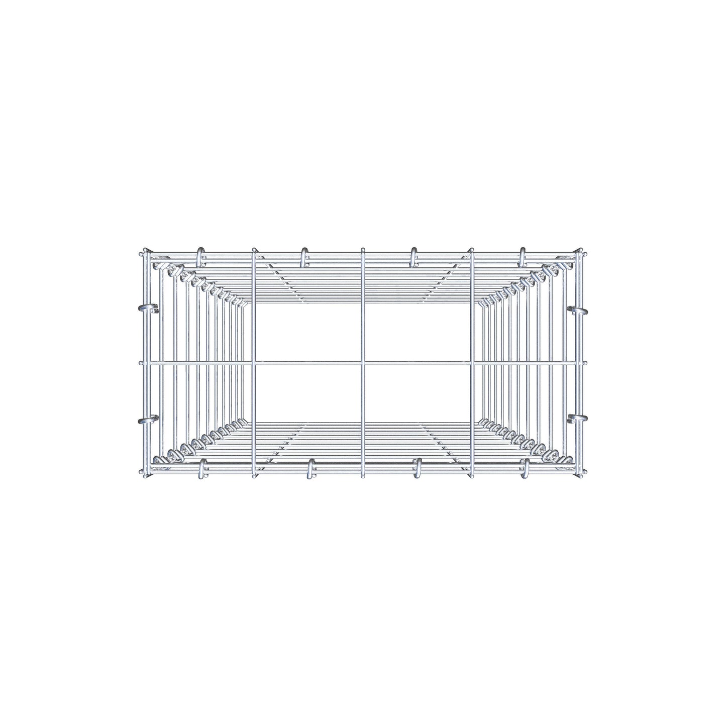 Gabbione aggiuntivo di tipo 3 100 cm x 40 cm x 20 cm (L x A x P), maglia 10 cm x 10 cm, anello a C