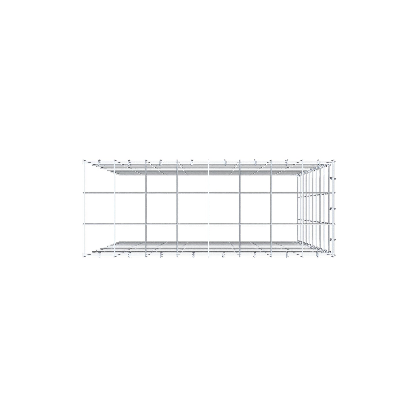 Extra gabion typ 4 100 cm x 80 cm x 30 cm (L x H x D), maskstorlek 10 cm x 10 cm, C-ring