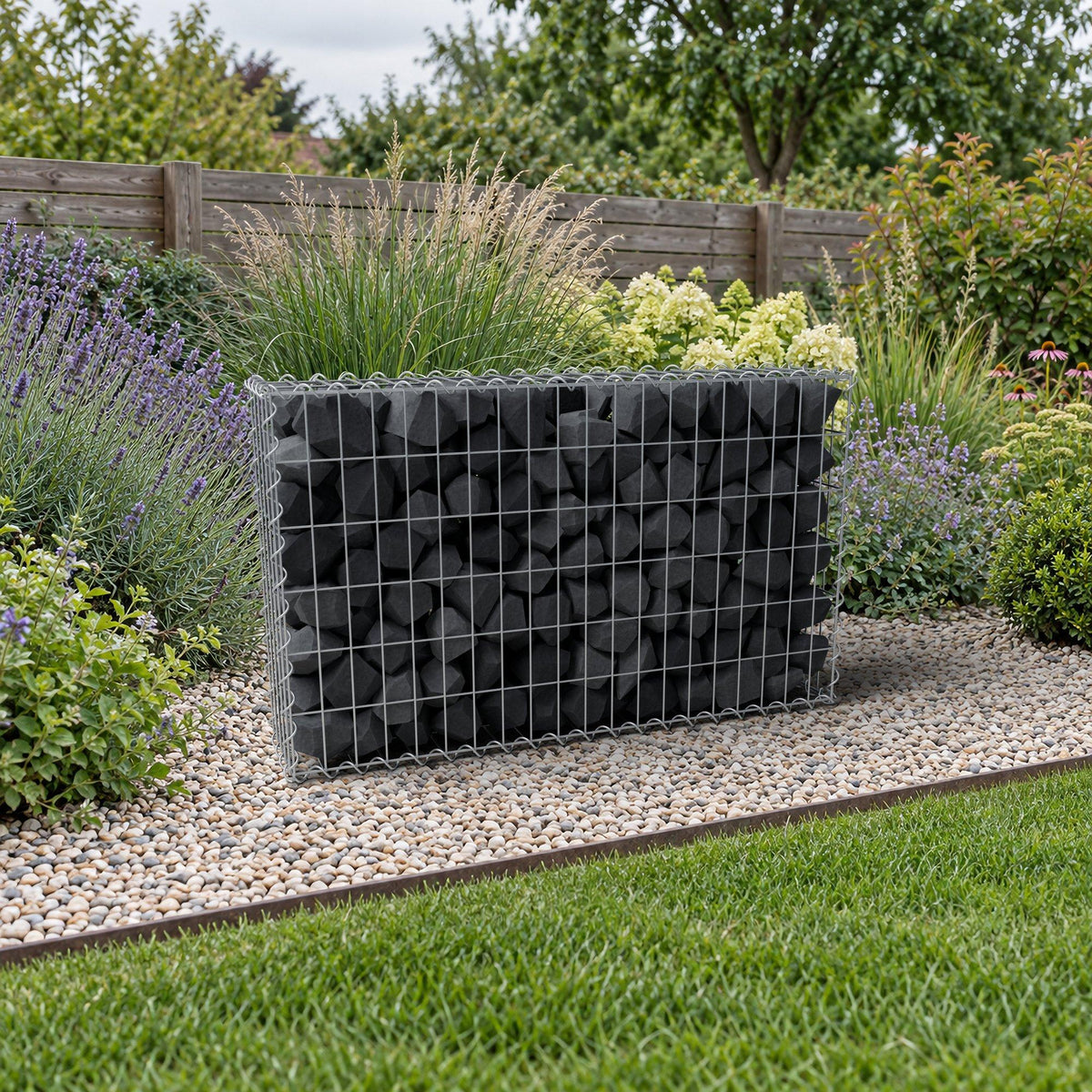 Gabion 100 cm x 60 cm x 20 cm (L x H x P), mailles 5 cm x 10 cm, spirale