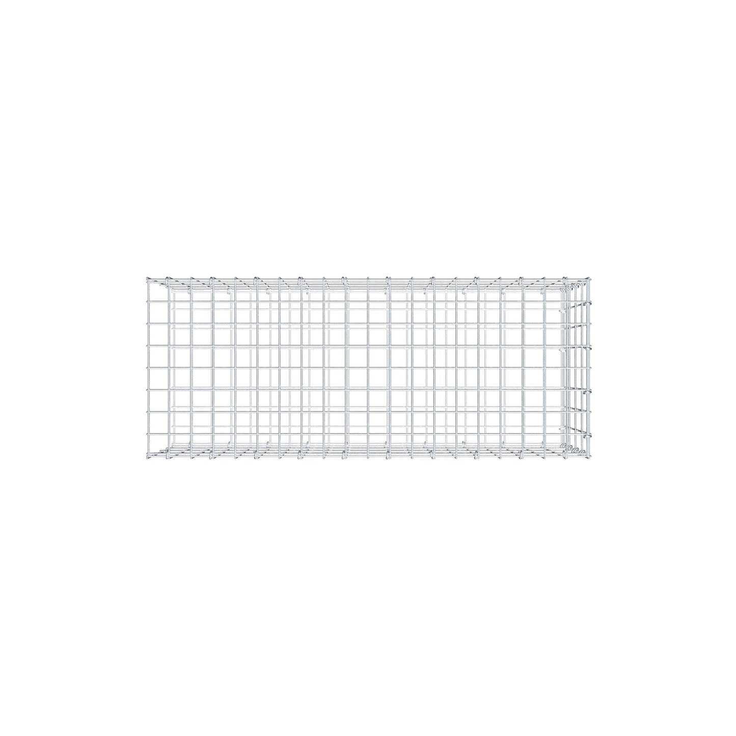 Gabião tipo 2 100 cm x 40 cm x 40 cm, malhagem 5 cm x 10 cm, anel C