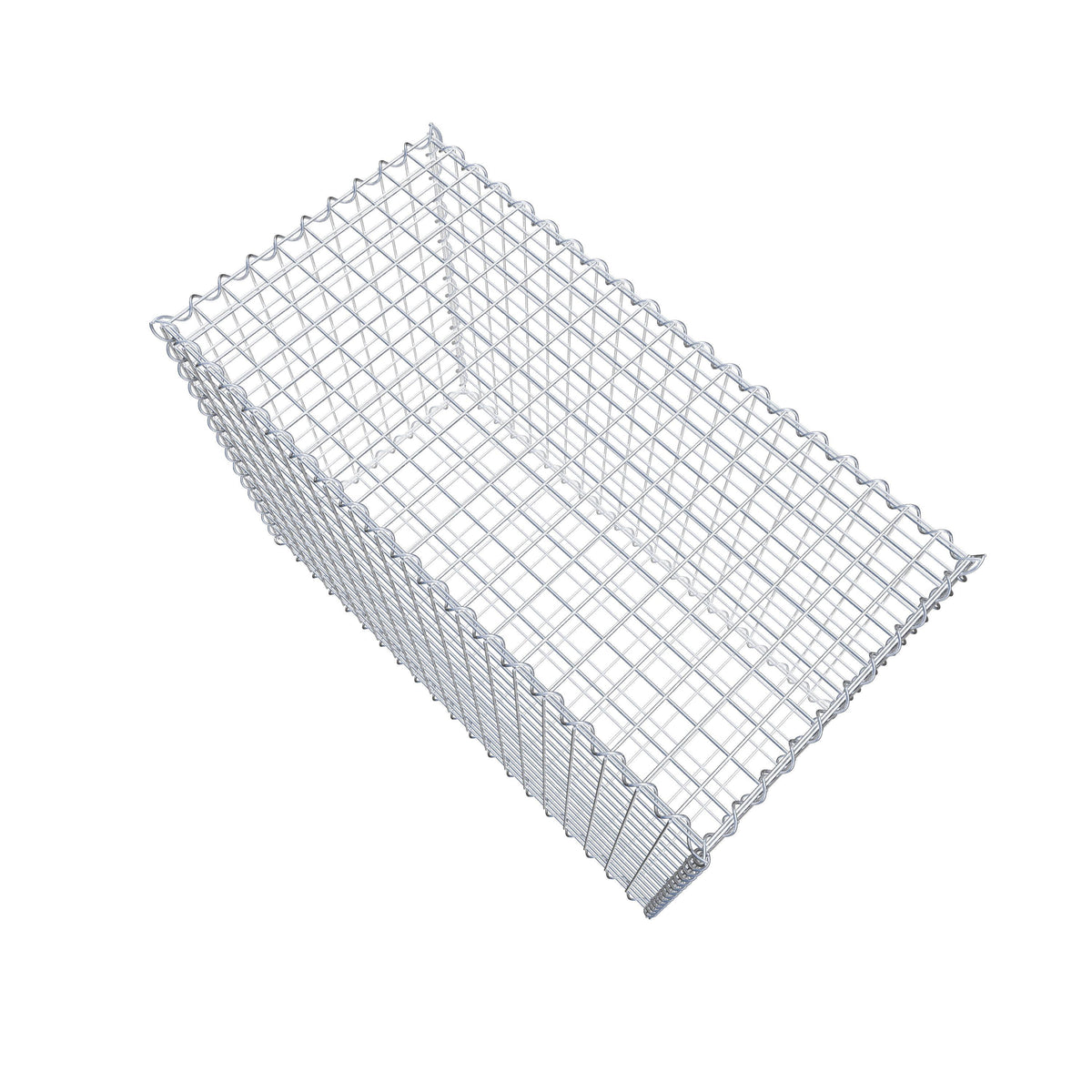 Gabião 100 cm x 70 cm x 50 cm (C x A x P), malhagem 5 cm x 5 cm, espiral