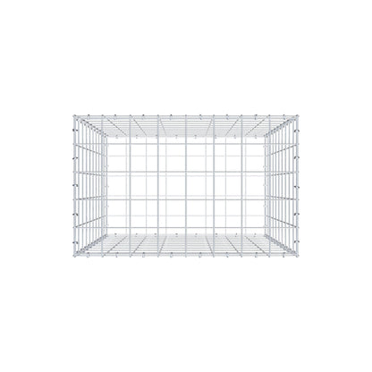Gavión 100 cm x 80 cm x 50 cm (L x A x P), luz de malla 10 cm x 10 cm, anillo en C