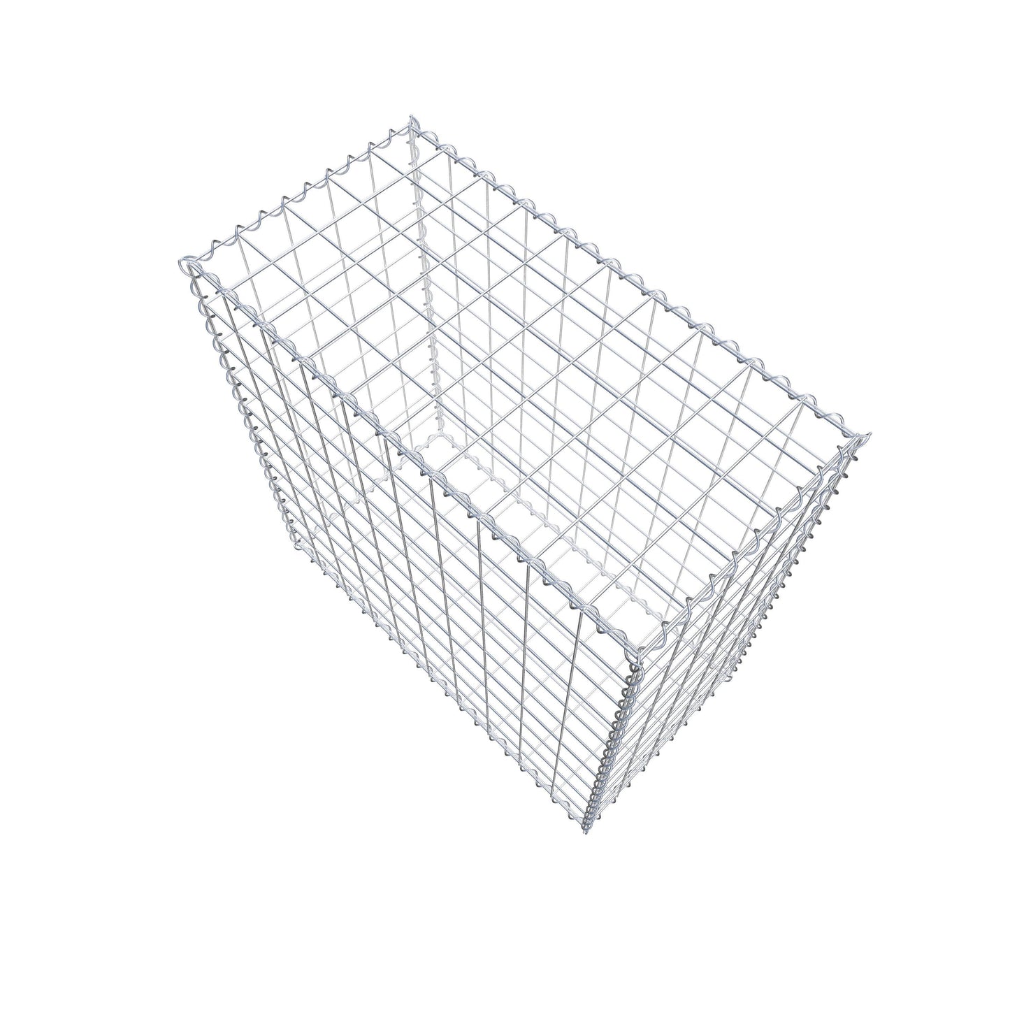 Gabion 100 cm x 100 cm x 50 cm (L x H x D), mesh size 10 cm x 10 cm, spiral