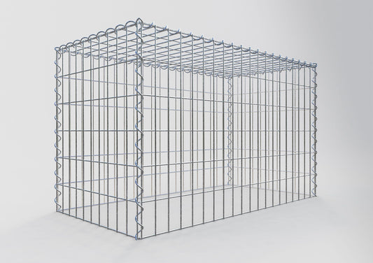 Grown-on gabion type 3 100 cm x 60 cm x 50 cm (L x H x D), mesh size 5 cm x 10 cm, spiral