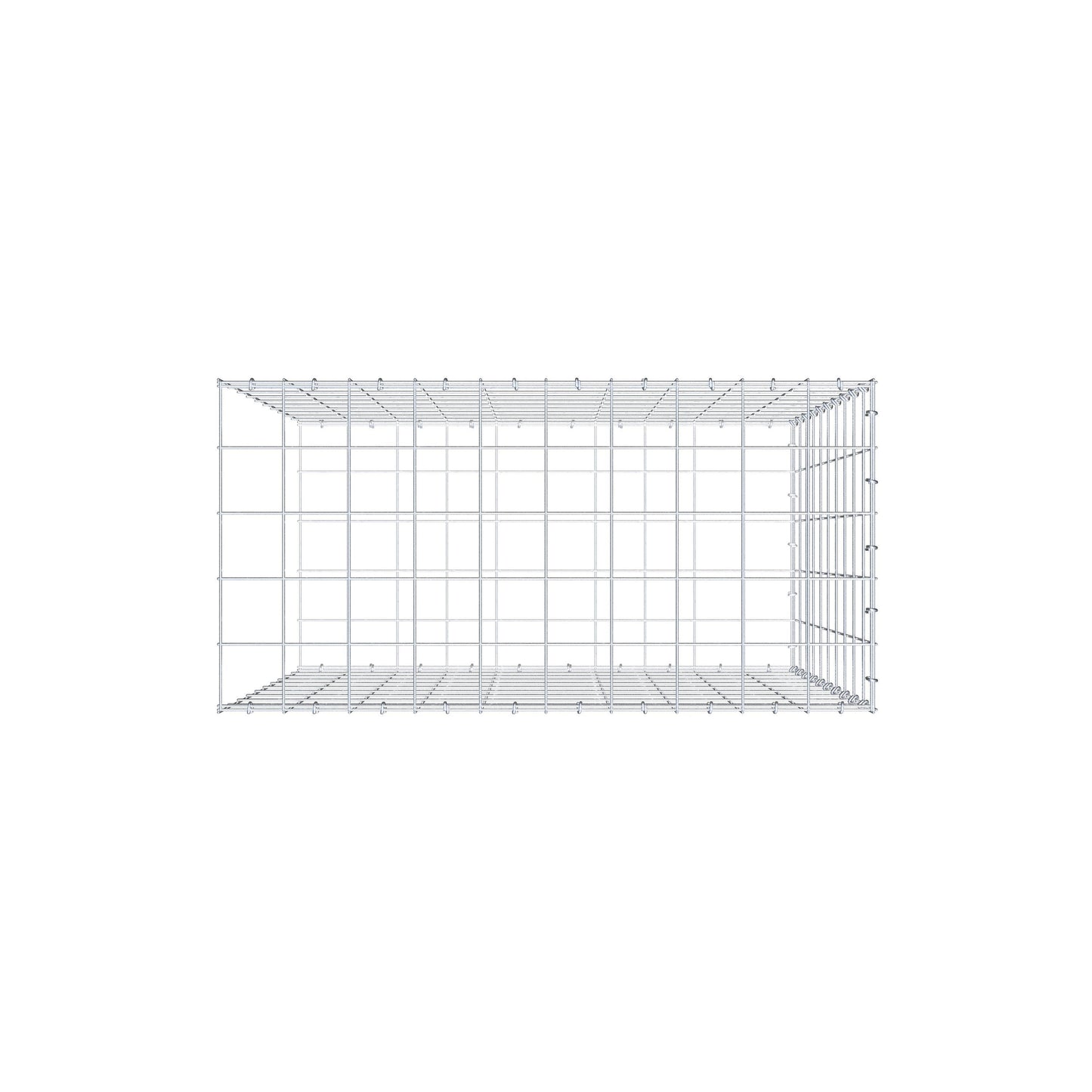 Gabião Tipo 2 100 cm x 100 cm x 50 cm (C x A x P), malhagem 10 cm x 10 cm, anel C