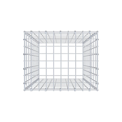 Mounted gabion type 3 100 cm x 50 cm x 40 cm (L x H x D), mesh size 5 cm x 10 cm, C-ring