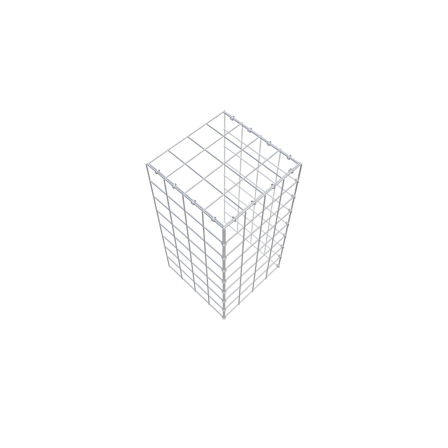 Mounted gabion type 4 80 cm x 40 cm x 40 cm (L x H x D), mesh size 10 cm x 10 cm, C-ring