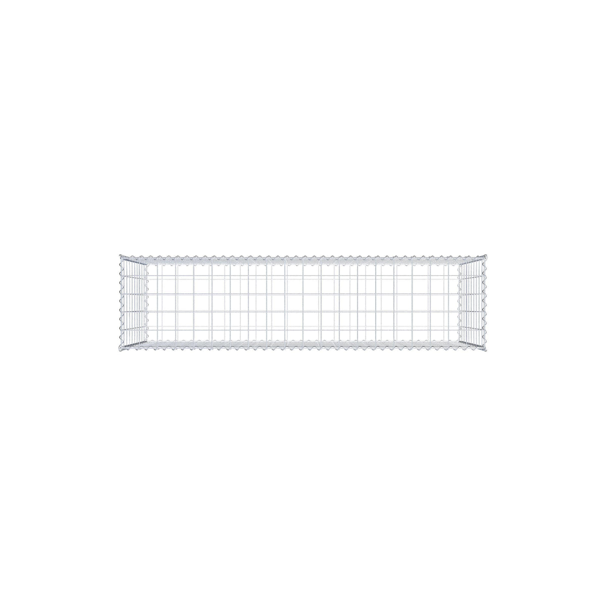 Schanskorf 200 cm x 100 cm x 50 cm (L x H x D), maaswijdte 10 cm x 10 cm, spiraalvormig