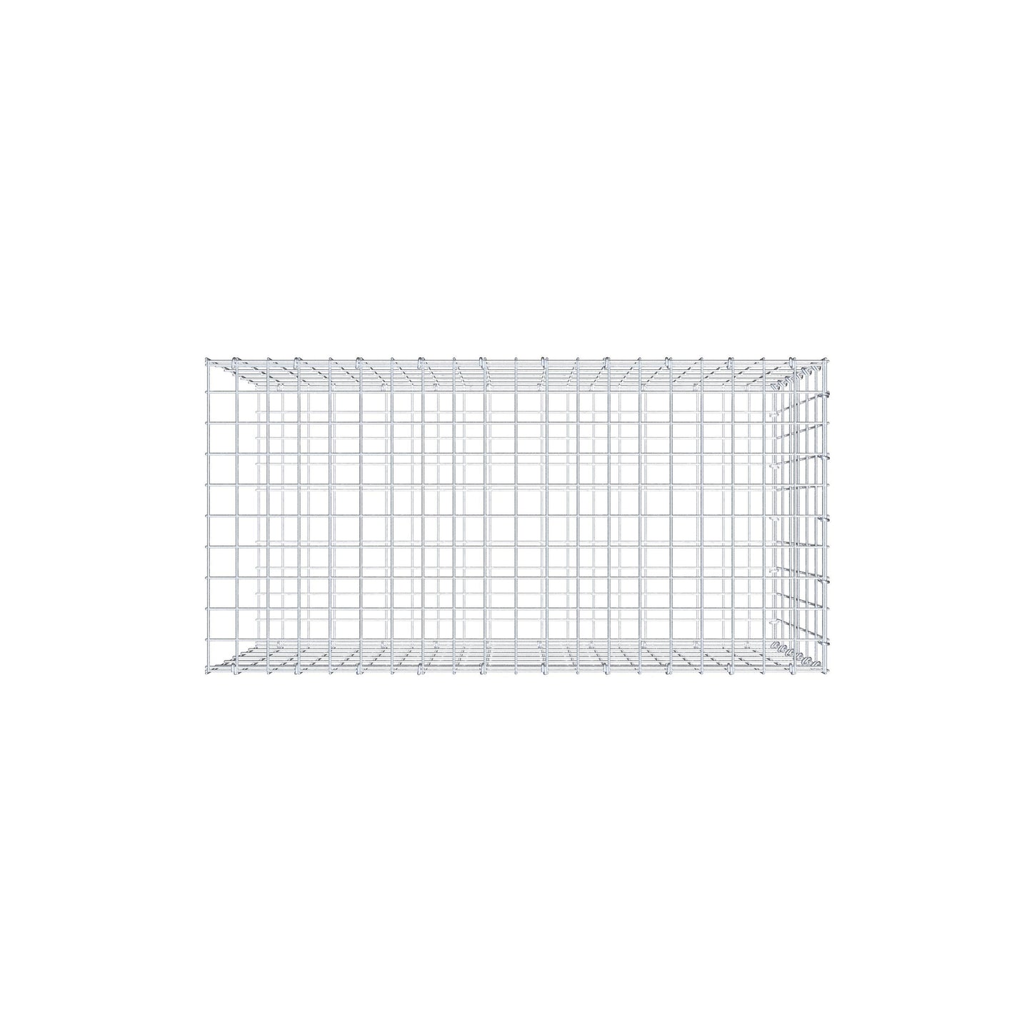 Fourche rapportée type 2 100 cm x 60 cm x 50 cm, mailles 5 cm x 10 cm, anneau en C