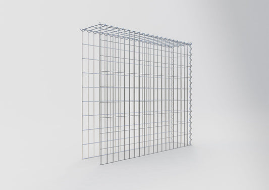 Opvokset gabion type 4 100 cm x 90 cm x 20 cm (L x H x D), maskestørrelse 5 cm x 10 cm, spiral
