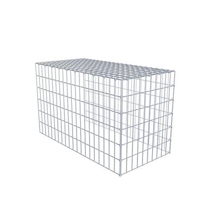 Gavión complementario de tipo 4 100 cm x 60 cm x 50 cm (L x A x P), malla 5 cm x 10 cm, anillo en C