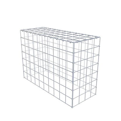 Mounted gabion type 3 100 cm x 70 cm x 40 cm (L x H x D), mesh size 10 cm x 10 cm, C-ring