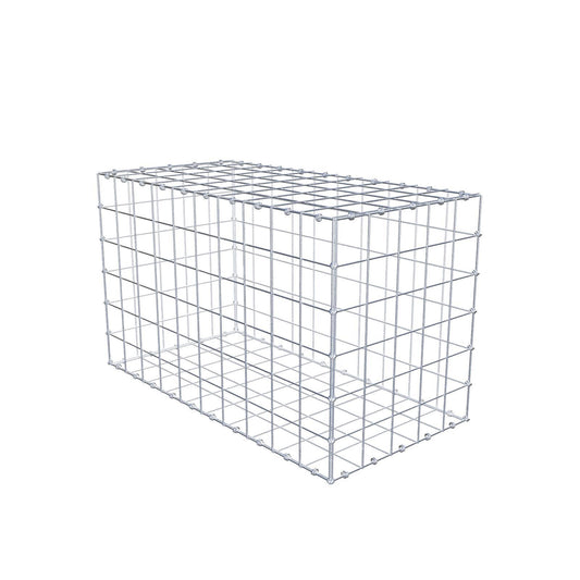 Gabione 100 cm x 60 cm x 50 cm (L x H x T), Maschenweite 10 x 10 cm, Spiralring