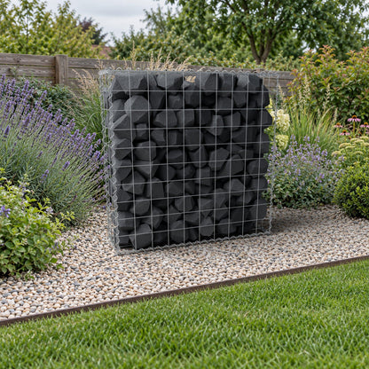 Gabion 100 cm x 100 cm x 30 cm (L x H x D), maskstorlek 10 cm x 10 cm, spiral