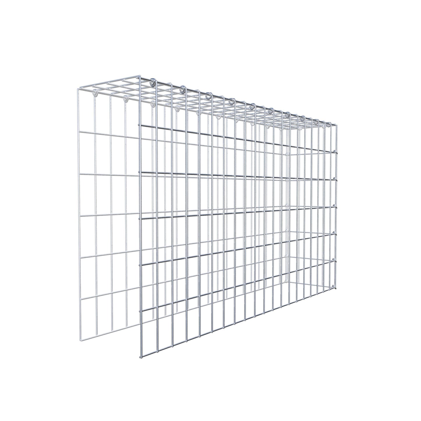 Gabião Tipo 4 100 cm x 60 cm x 20 cm (C x A x P), malhagem 5 cm x 10 cm, anel C