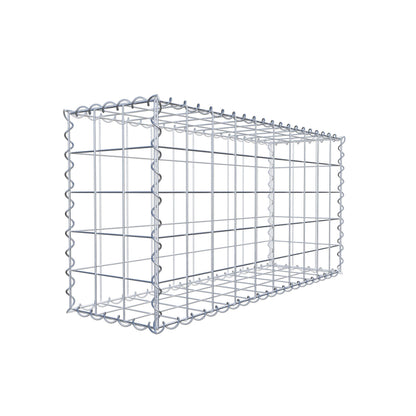 Set of 2 gabions 100 cm x 50 cm x 30 cm (L x H x D), mesh size 10 x 10 cm, spiral