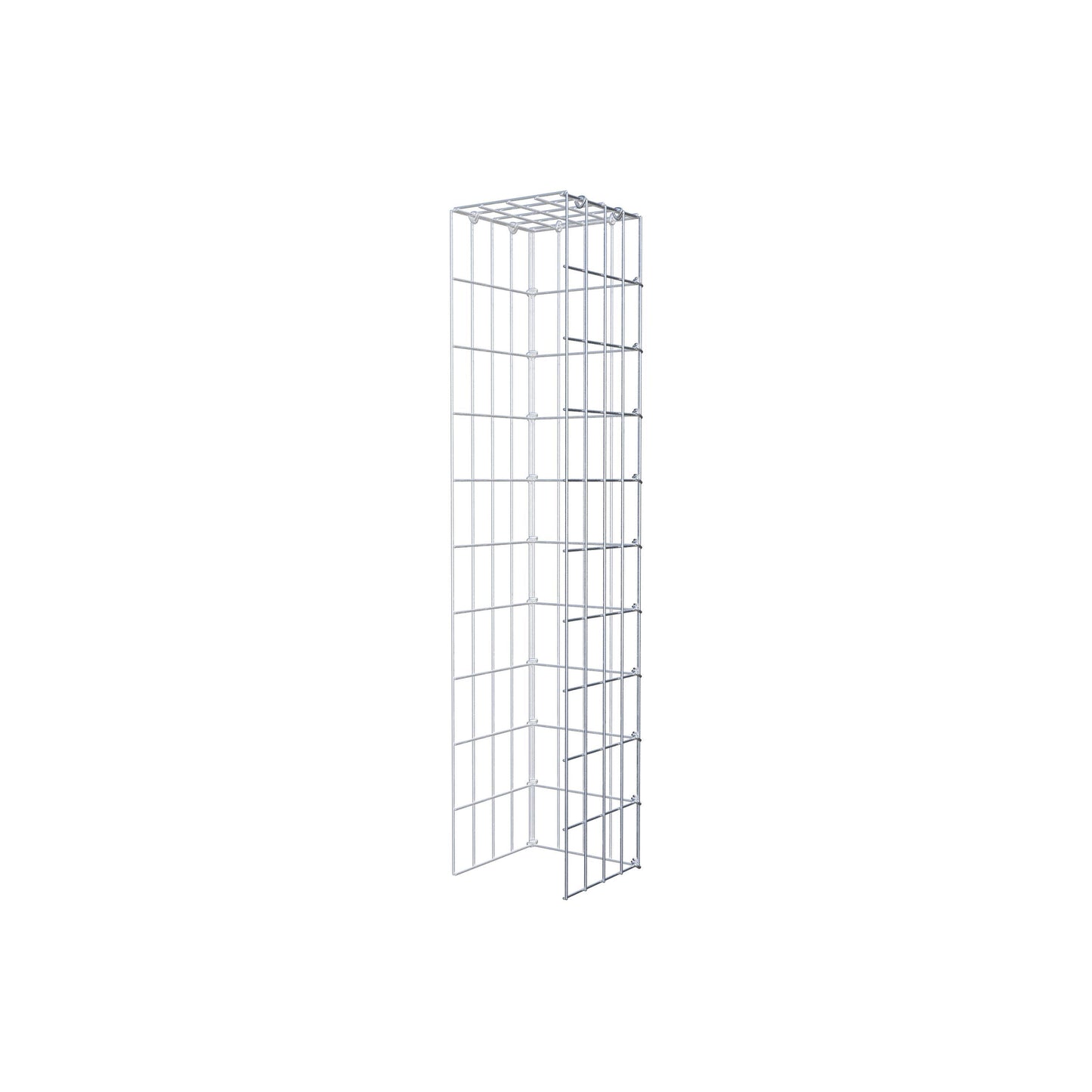 Gavión adicional tipo 4 100 cm x 20 cm x 20 cm (L x A x P), malla 5 cm x 10 cm, anillo en C
