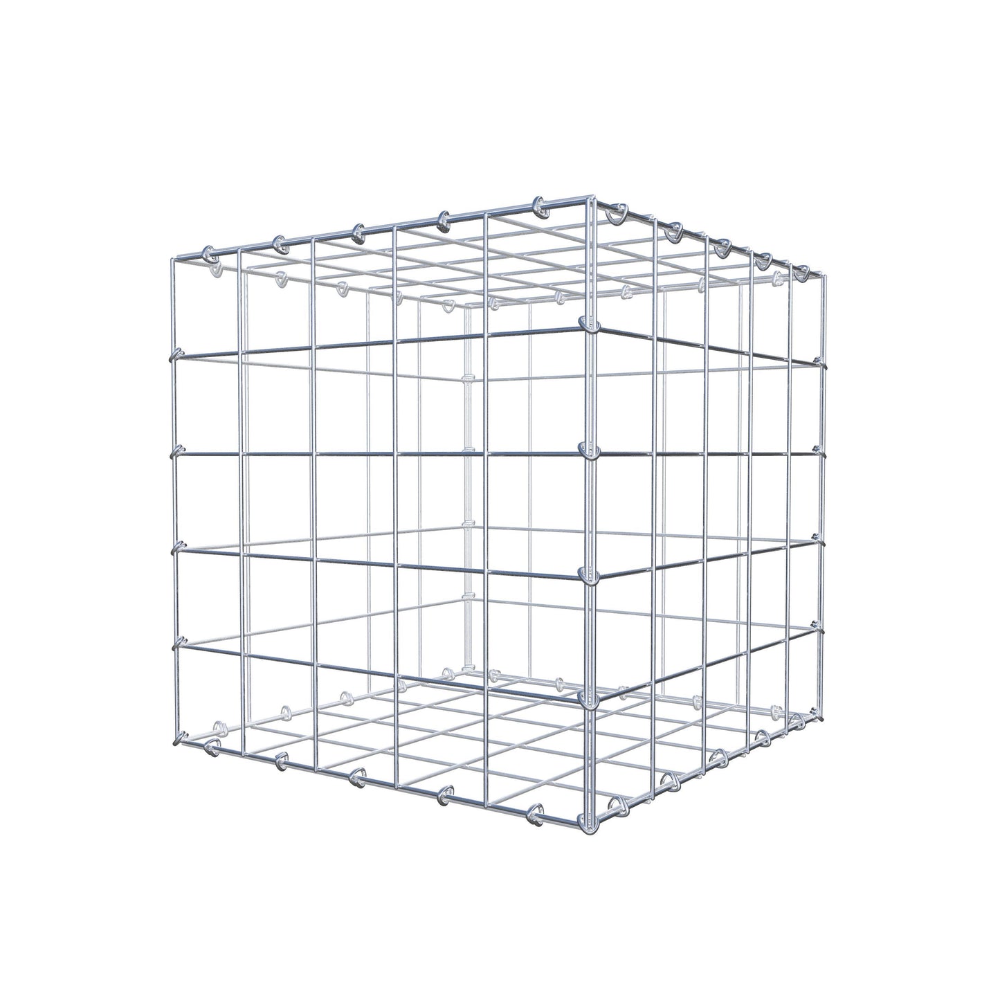Gabione 50 cm x 50 cm x 50 cm (L x H x T), Maschenweite 10 cm x 10 cm, C-Ring