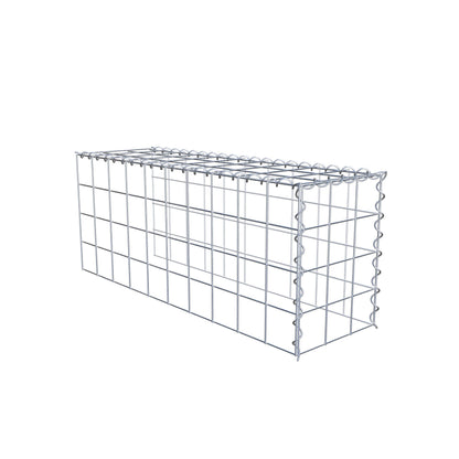 Gabião tipo 4 100 cm x 40 cm x 30 cm (C x A x P), malhagem 10 cm x 10 cm, espiral