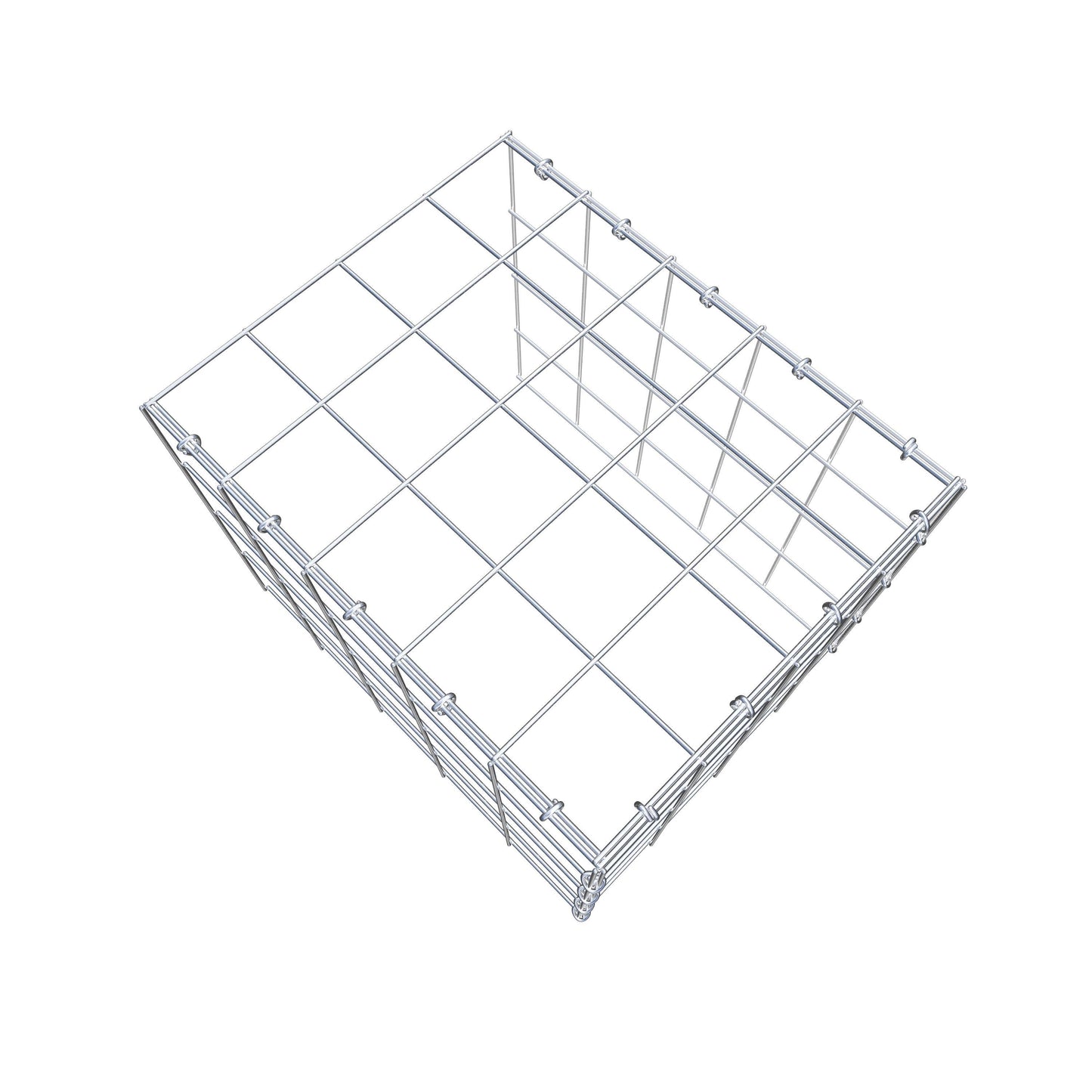 Monteret gabion type 4 50 cm x 40 cm x 40 cm (L x H x D), maskestørrelse 10 cm x 10 cm, C-ring