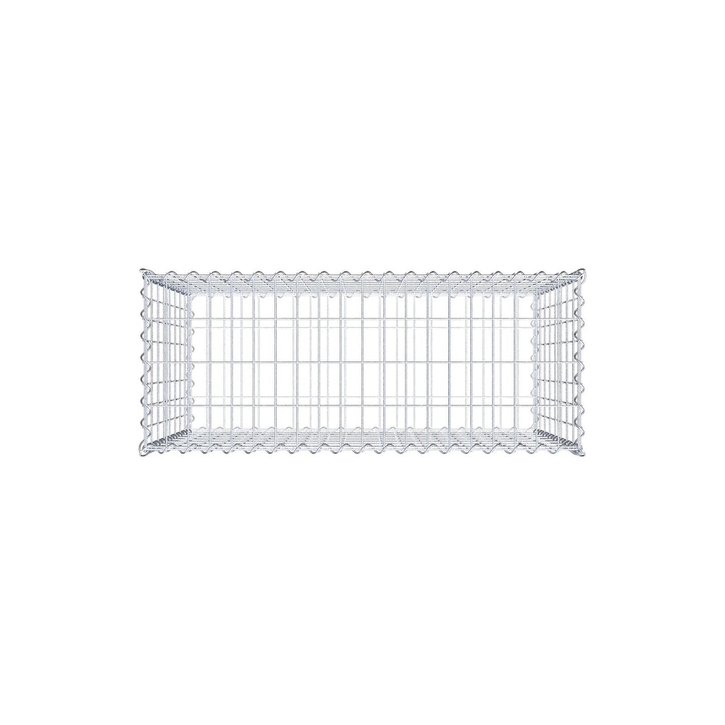 Gabbione 100 cm x 80 cm x 40 cm (L x H x P), maglia 5 cm x 10 cm, spirale