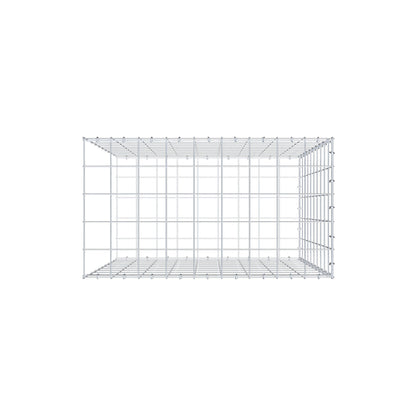 Mounted gabion type 2 100 cm x 90 cm x 50 cm (L x H x D), mesh size 10 cm x 10 cm, C-ring