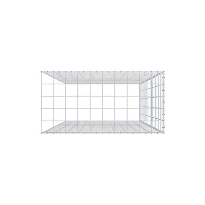 Mounted gabion type 4 200 cm x 100 cm x 50 cm (L x H x D), mesh size 10 cm x 10 cm, C-ring