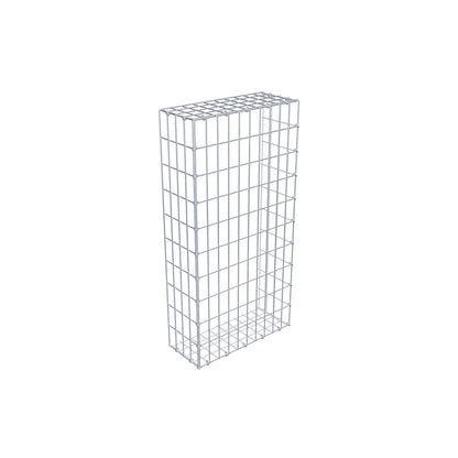 Opzetpaal type 2 100 cm x 20 cm x 50 cm, maaswijdte 5 cm x 10 cm, C-ring