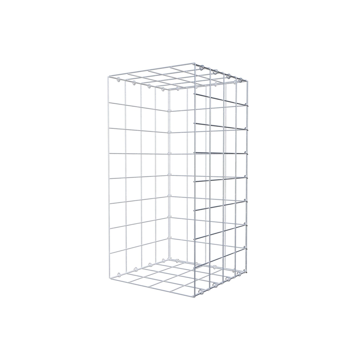 Mounted gabion type 2 80 cm x 40 cm x 40 cm (L x H x D), mesh size 10 cm x 10 cm, C-ring