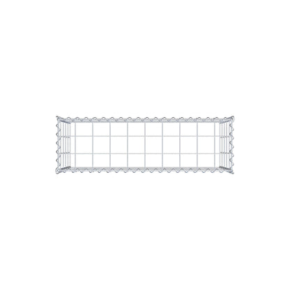 Opvokset gabion type 3 100 cm x 50 cm x 30 cm (L x H x D), maskestørrelse 10 cm x 10 cm, spiral