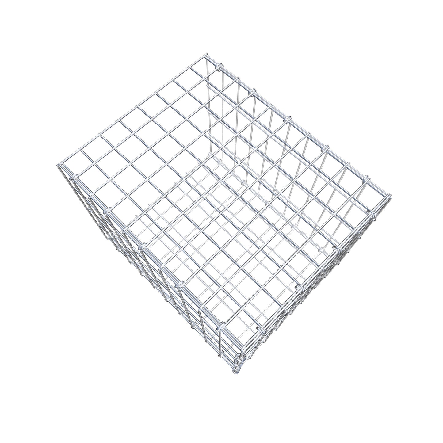 Anbaugabione Typ 2 50 cm x 40 cm x 40 cm, Maschenweite 5 cm x 10 cm, C-Ring