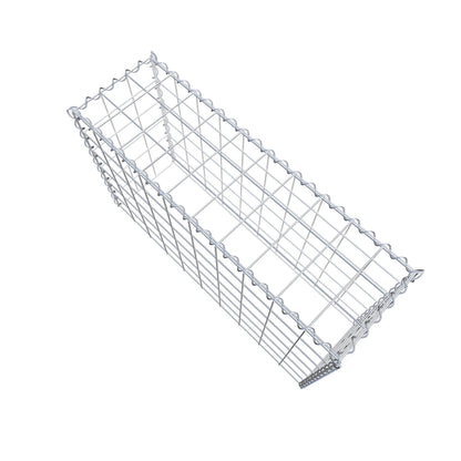 Aangegroeide schanskorf type 3 100 cm x 60 cm x 30 cm (L x H x D), maaswijdte 10 cm x 10 cm, spiraal