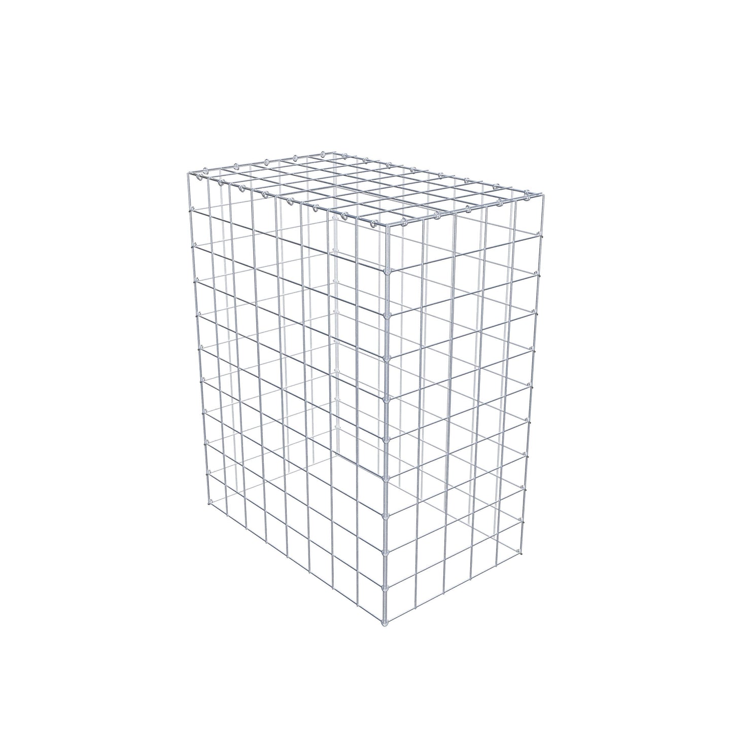 Mounted gabion type 3 100 cm x 80 cm x 50 cm (L x H x D), mesh size 10 cm x 10 cm, C-ring