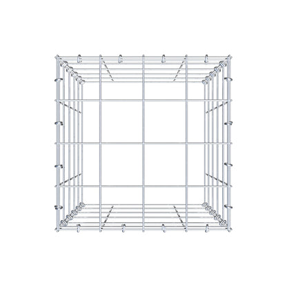 Mounted gabion type 3 50 cm x 40 cm x 40 cm (L x H x D), mesh size 10 cm x 10 cm, C-ring