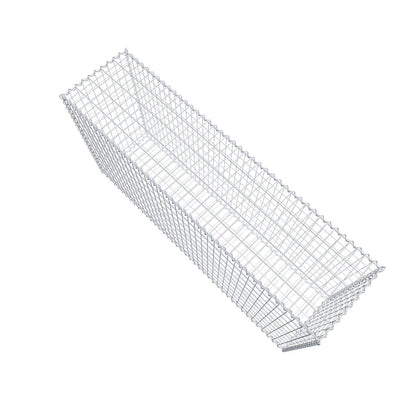 Gabbione 200 cm x 100 cm x 50 cm (L x H x P), maglia 5 cm x 10 cm, spirale