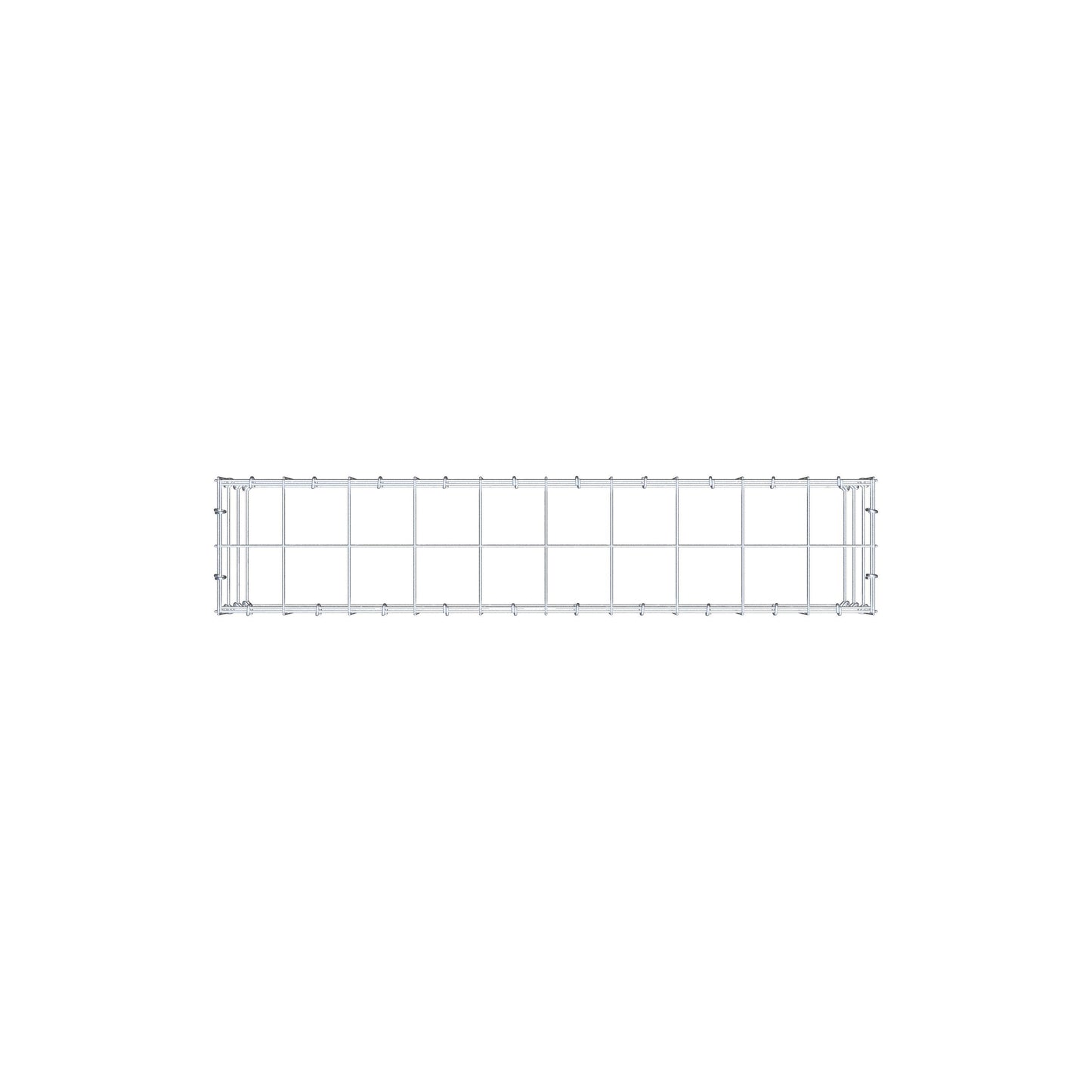 Monteret gabion type 3 100 cm x 30 cm x 20 cm (L x H x D), maskestørrelse 10 cm x 10 cm, C-ring