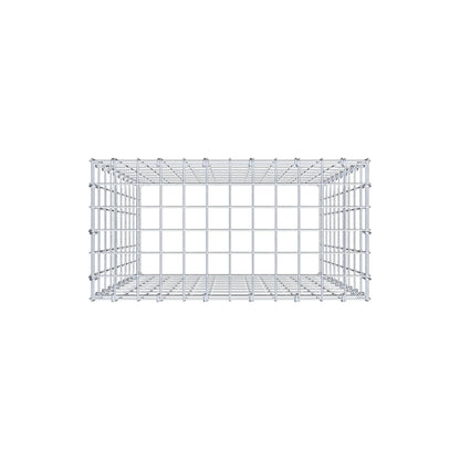 Monteret gabion type 3 100 cm x 60 cm x 30 cm (L x H x D), maskestørrelse 5 cm x 10 cm, C-ring