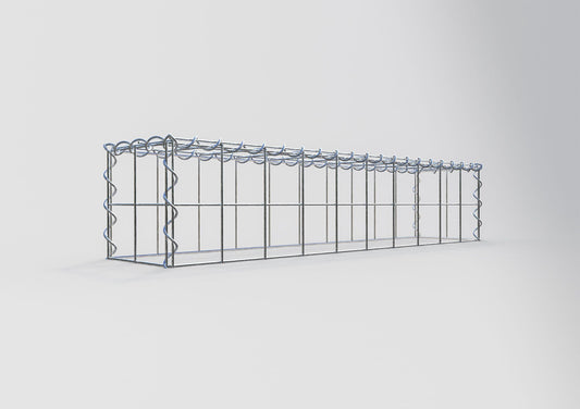Gavión complementario tipo 3 100 cm x 20 cm x 20 cm (L x A x P), malla 10 cm x 10 cm, espiral
