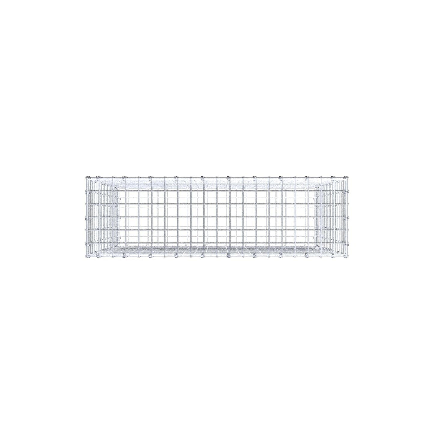 Gabione 100 cm x 100 cm x 30 cm (L x H x T), Maschenweite 5 x 5 cm, Spiralring