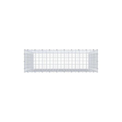 Gabione 100 cm x 100 cm x 30 cm (L x H x T), Maschenweite 5 x 5 cm, Spiralring
