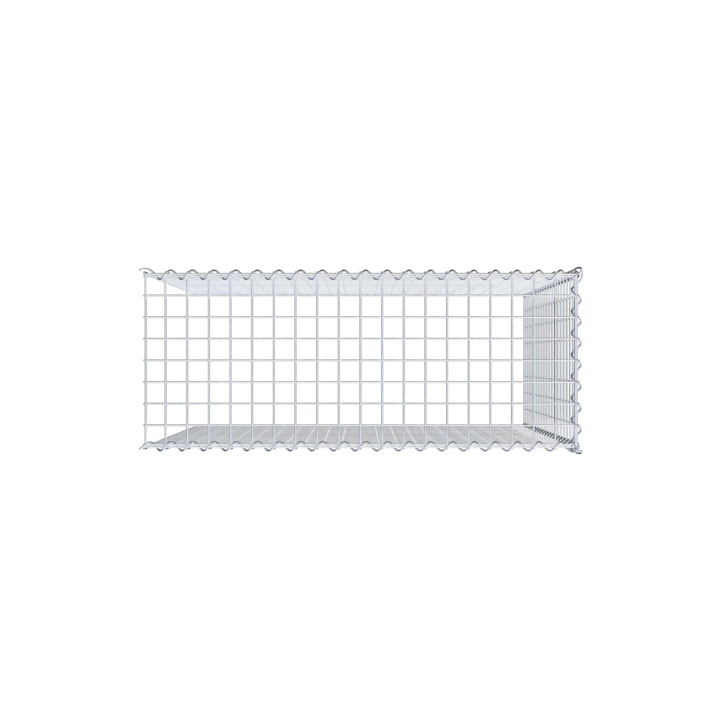 Grown-on gabion type 4 100 cm x 100 cm x 40 cm (L x H x D), mesh size 5 cm x 5 cm, spiral