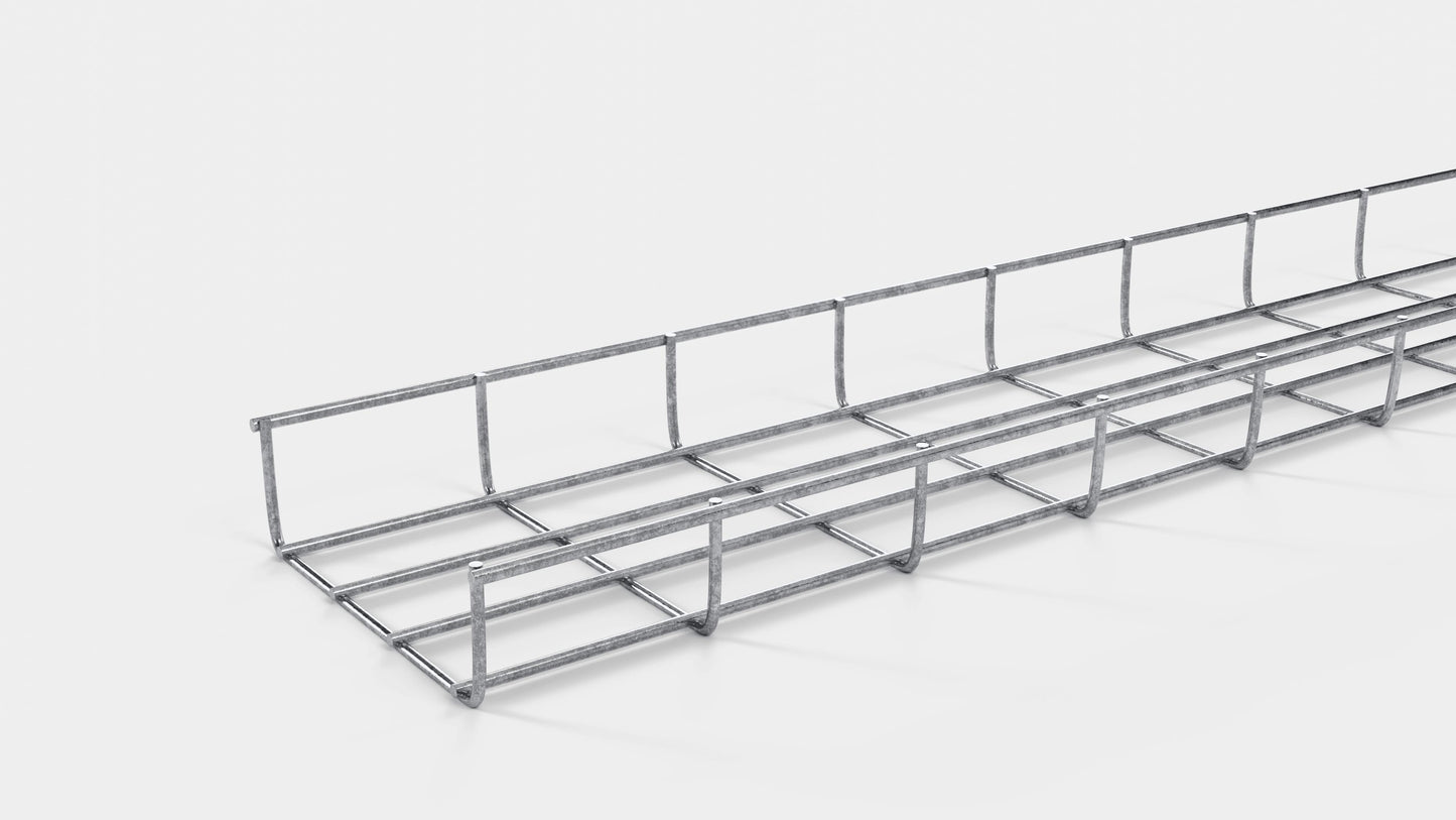 Canal para cables altura 110 cm, profundidad 5 cm, luz de malla 5 x 10 cm