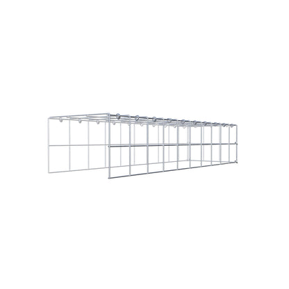 Mounted gabion type 4 100 cm x 20 cm x 30 cm (L x H x D), mesh size 10 cm x 10 cm, C-ring