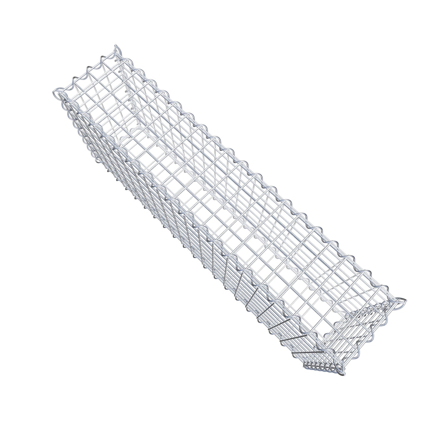 Sats med 2 gabioner 100 cm x 40 cm x 20 cm (L x H x D), maskstorlek 5 x 5 cm, spiral