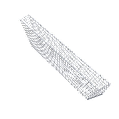 Opvokset gabion type 2 200 cm x 100 cm x 20 cm (L x H x D), maskestørrelse 5 cm x 10 cm, spiral