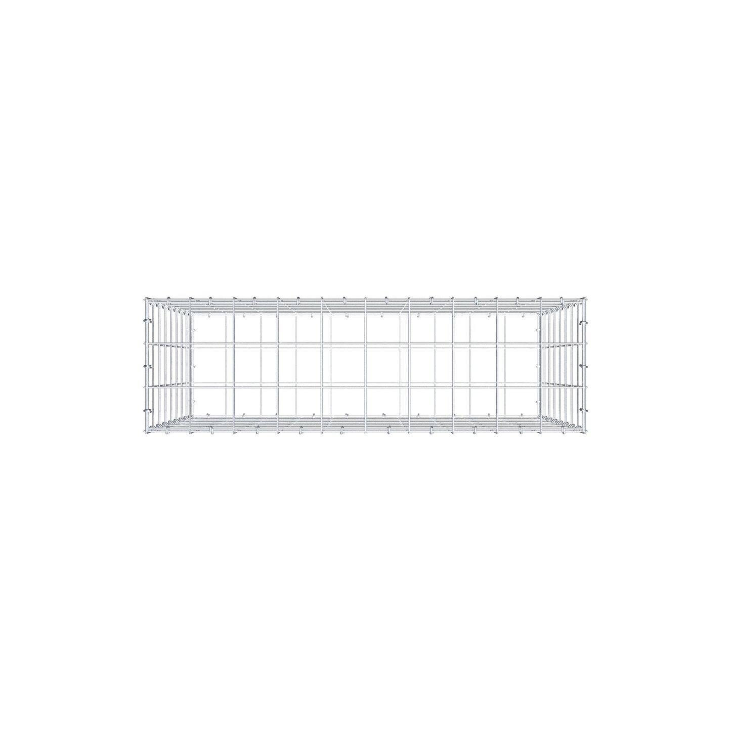 Schanskorf 100 cm x 80 cm x 30 cm (L x H x D), maaswijdte 10 cm x 10 cm, C-ring