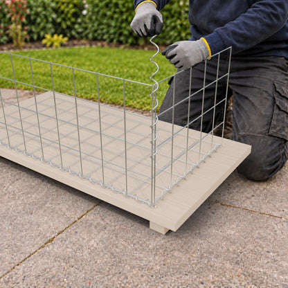 Gabione 100 cm x 40 cm x 50 cm (L x H x T), Maschenweite 10 cm x 10 cm, Spirale