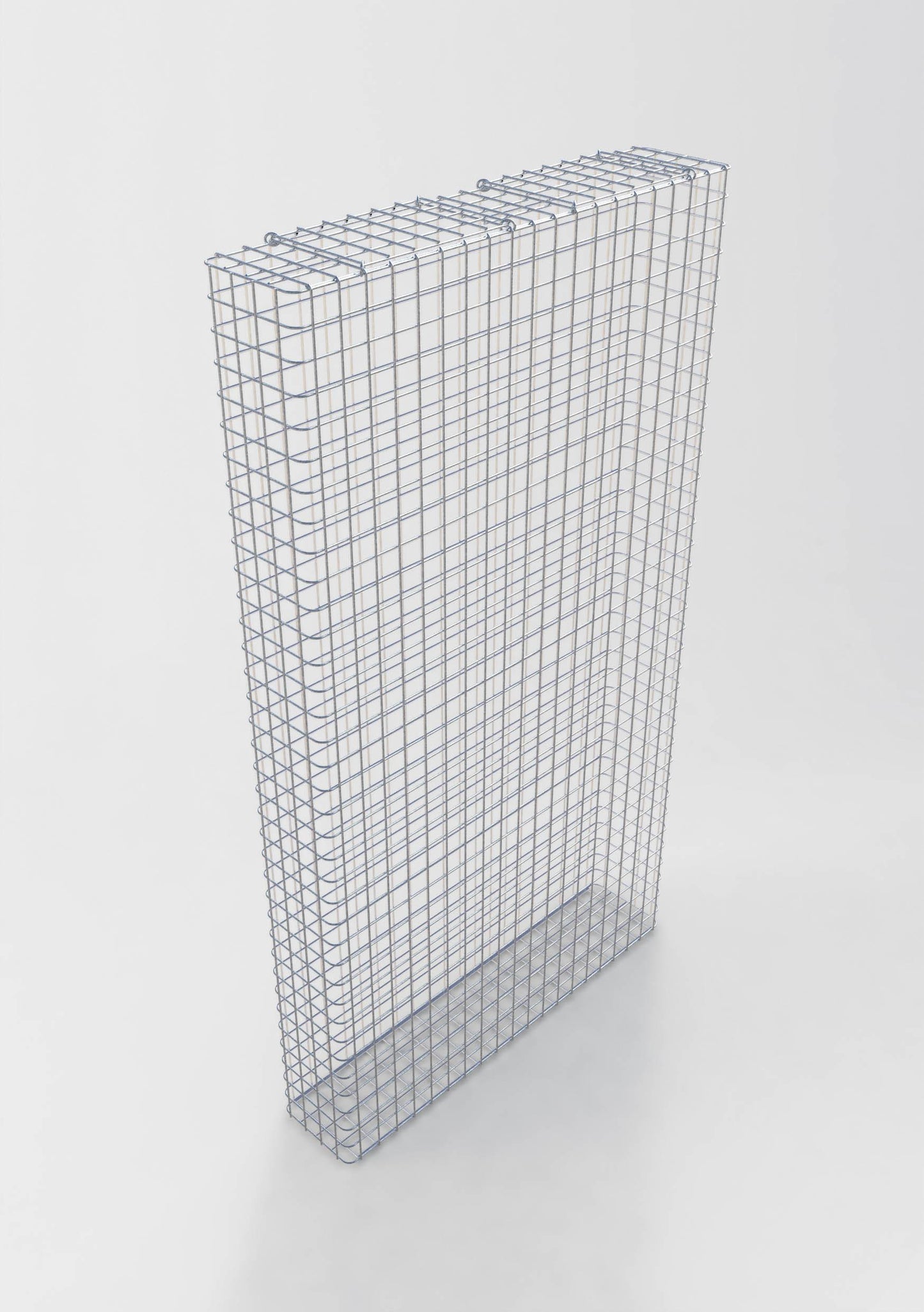 Gabião galvanizado a quente 102 cm x 182 cm x 22 cm, malhagem 5 cm x 5 cm, totalmente soldado
