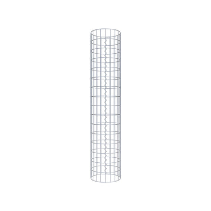 Columna de gaviones redonda 32 cm de diámetro, 160 cm de altura, malla 5 cm x 10 cm