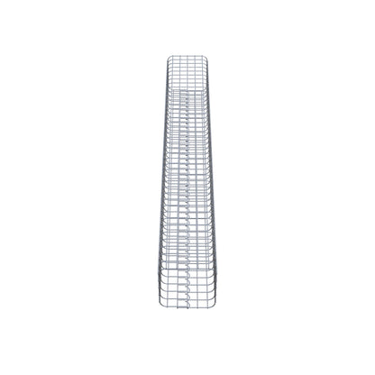 Columna de gaviones angular 27 cm x 27 cm, 200 cm de altura, MW 5 cm x 5 cm